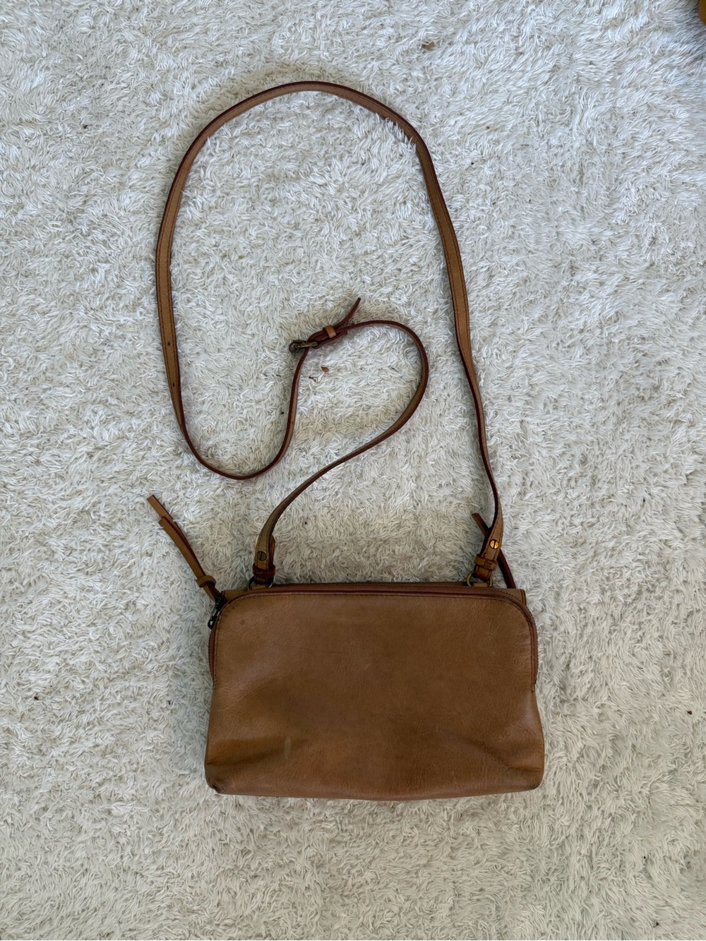 Madewell Cognac Leather Crossbody Bag